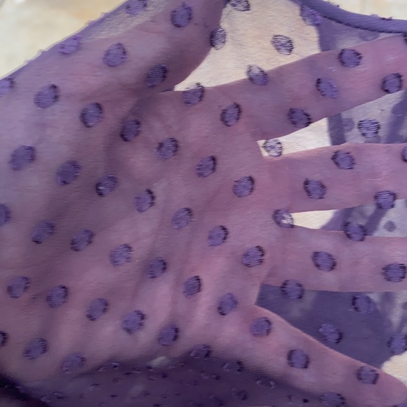 Daniel Rainn sheer purple blouse - Picture 3 of 3